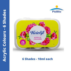 Pidilite Fevicryl Acrylic Colours Lilac Kit - 6 Shades, 10ml each