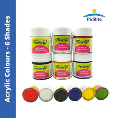 Pidilite Fevicryl Acrylic Colours Lilac Kit - 6 Shades, 10ml each