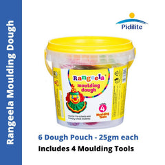 Pidilite Rangeela Moulding Dough Bucket - 6 Dough Tubs, 25gm each