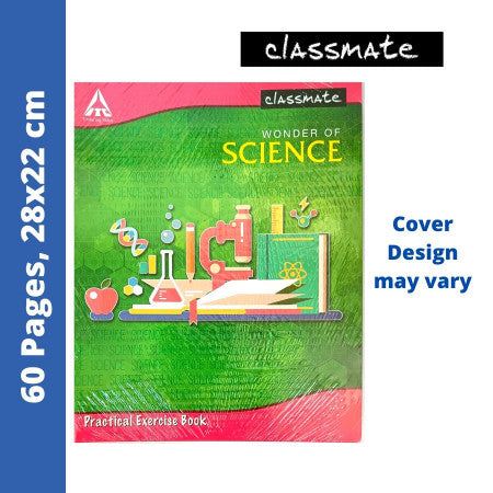 Classmate Science Practical Notebook - Soft Cover, 60 Pages, 28x22cm (02001189) - MRP - Rs. 35