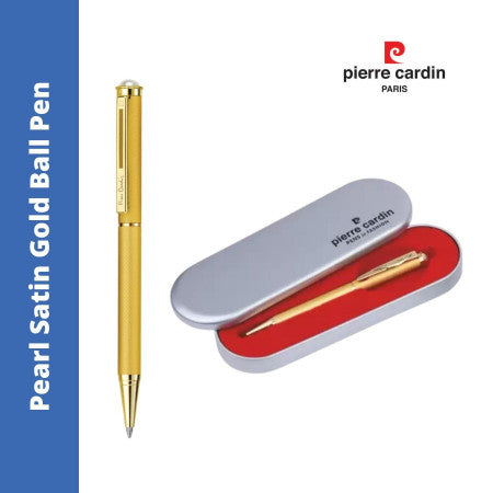 Pierre Cardin Pearl Satin Gold Ball Pen
