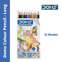 Doms Pencil Colour Long - 12 Shades (172mm Length Each)