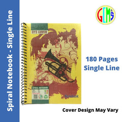 Dyscover A4 Notebook - Spiral, Single Line, 180 Pages