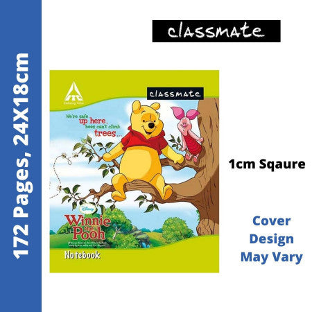 Classmate Notebook - Square 1cm, 172 Pages, 24x18 cm (2000225) - MRP - Rs. 52