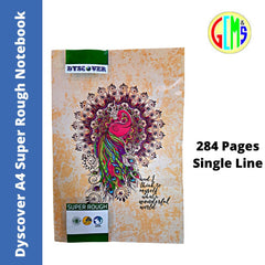 Dyscover A4 Super Rough Notebook - Single Line, 284 Pages