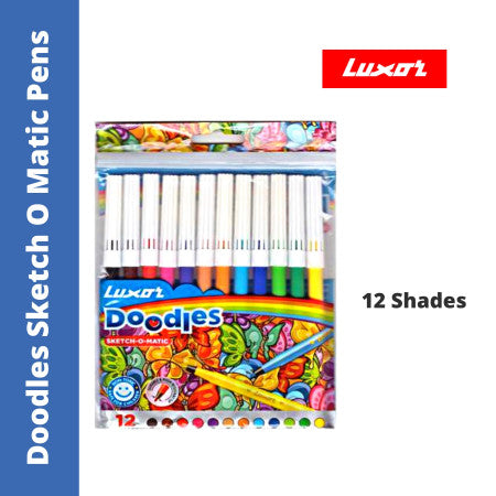 Luxor 2396 Doodles Sketch O Matic Pens - 12 Shades