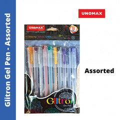 Unomax Glitron Gel Pen - Assorted