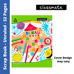 Classmate Scrap Book - Unruled, Multicolour, 32 Pages, 28x22 cm (2001229)