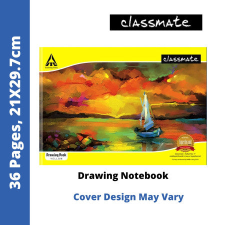 Classmate A4 Drawing Book - 36 Pages, 21x29.7 cm (2000193) - MRP - Rs. 30