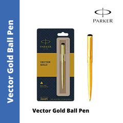 Parker Vector Stainless Steel Gold Ball Pen (MRP - Rs. 850)