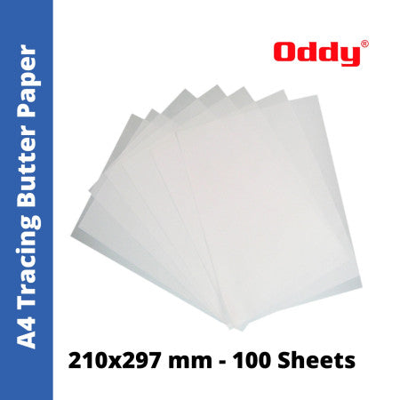Oddy Tracing Butter Paper - A4, 100 Sheets Pack (TP95A4100) MRP Rs.619