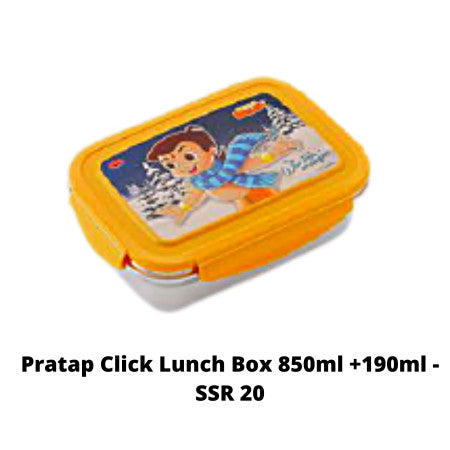 Pratap Click Steel Lunch Box 850ml +190ml - SSR 20