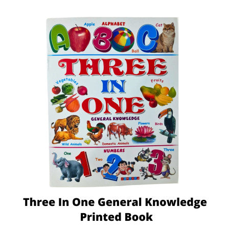 Three In One General Knowledge Printed Book - (ABC 05)