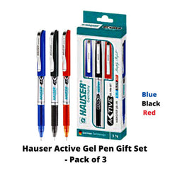 Hauser Active Gel Pen Gift Set - Pack of 3