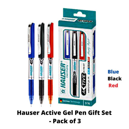 Hauser Active Gel Pen Gift Set - Pack of 3
