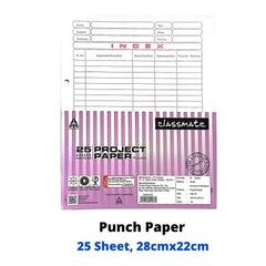 Classmate Project Punch Paper - Pack of 25 Sheets, 28x22 cm