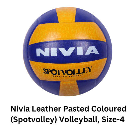 Nivia Leather Pasted Coloured (Spotvolley) Volleyball (VB-492)