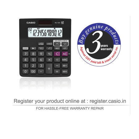 Casio MJ-12D Desktop Check & Correct Calculator - New