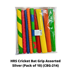 HRS Cricket Bat Grip Assorted Silver (Pack of 10)
