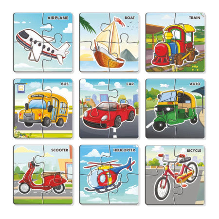 Aryans Kids 4Pcs Puzzle 6 Mix Design (Pack of 12)