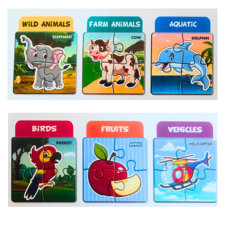 Aryans Kids 4Pcs Puzzle 6 Mix Design (Pack of 12)