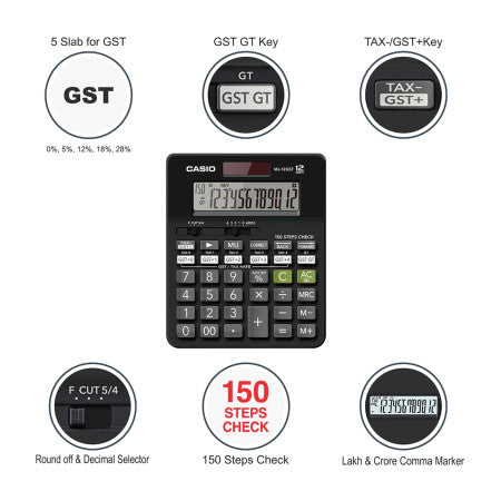 Casio MJ-12GST Desktop Check & Correct GST Calculator