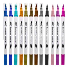 Myly-001-12 Double Head Coloured Pen - 12 Shades