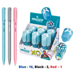Hauser XO Ball Pen Assorted - 20 Pcs Capsule