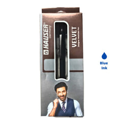 Hauser Velvet Designer Metal Ball Pen - Blue