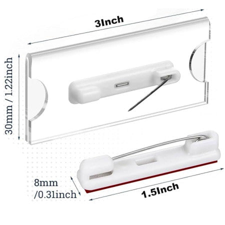 Kebica Rectangle Name Badge (Plastic)