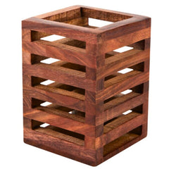 Kebica Wooden Multi Purpose Pen Holder (3.8''x2.6''x2.6'')