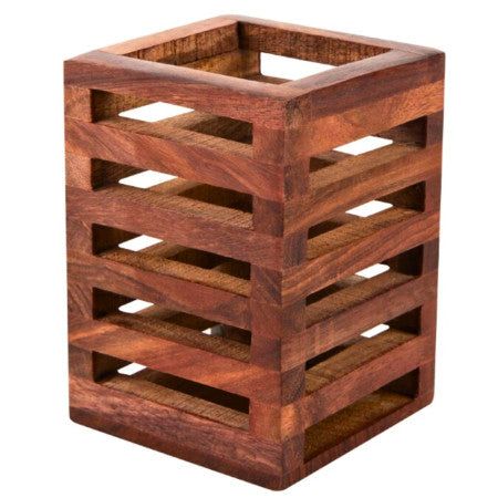 Kebica Wooden Multi Purpose Pen Holder (3.8''x2.6''x2.6'')
