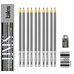 Tales Silver Lines Ultra Dark Pencil - Pack of 10 Pencils