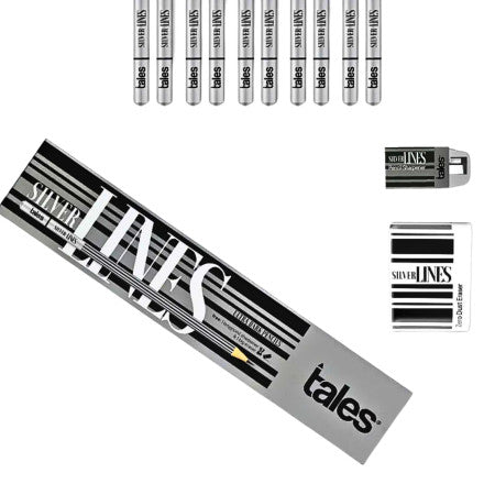 Tales Silver Lines Ultra Dark Pencil - Pack of 10 Pencils