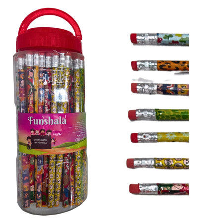 Funshala Rubber Tip Pencil 100 pcs Jar