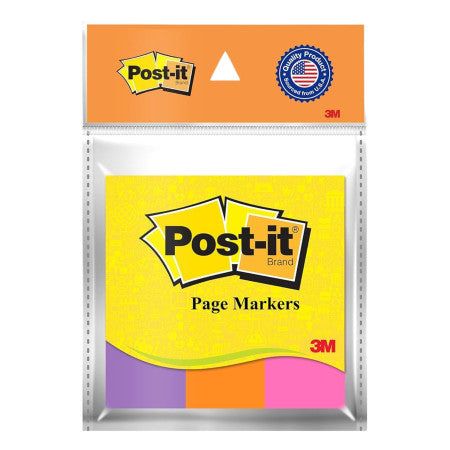 3M Post it Sticky Page Markers 25x76mm - Multicolour, 150 Sheets (1