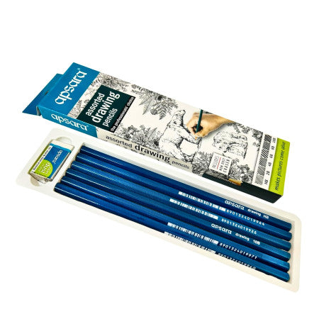 Apsara Drawing Pencils (HB, 2B, 4B, 6B, 8B, 10B)