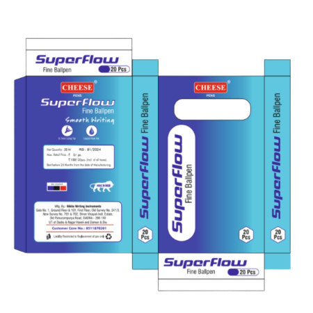 Cheese Superflow Fine Ball Pen - Blue