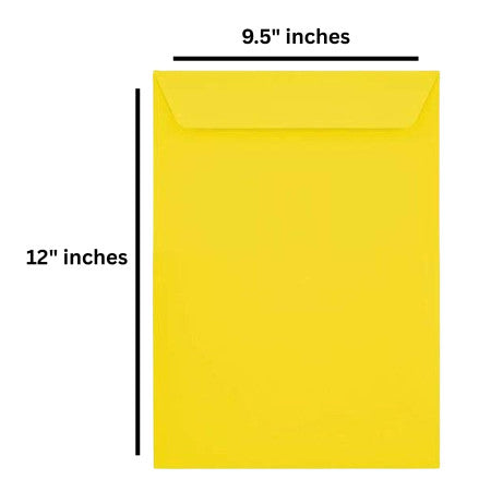 Taj Mahal Laminated Yellow Envelope (Non Tearable) 12