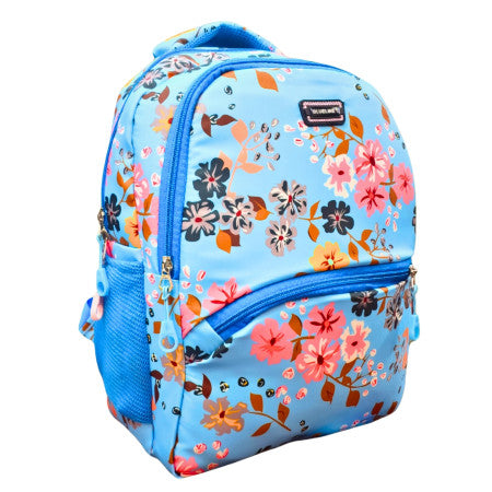 ⁠School Bag, 15 inches, Floral print (P176)