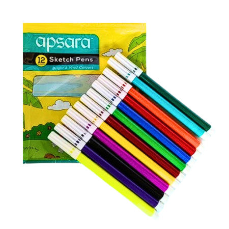 Apsara Sketch Pen - 12 Shades