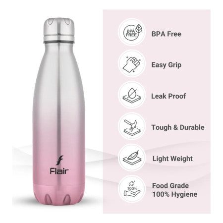 Flair Mist Stainless Steel Vacuum Water Bottle - 500ml
