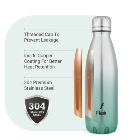 Flair Mist Stainless Steel Vacuum Water Bottle - 750ml