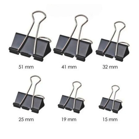 Oddy Binder Clips Black - 25mm