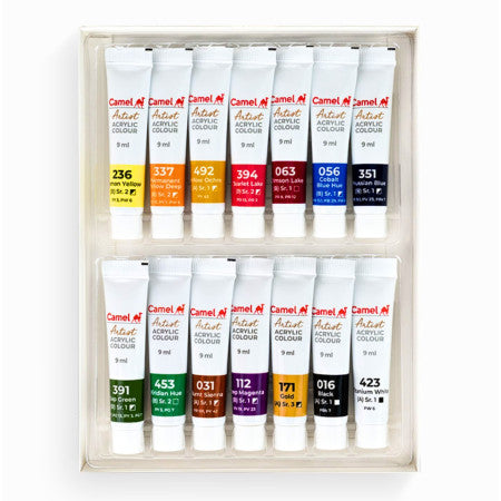 Camel Artist Acrylic Colours 9ml - 14 Shades