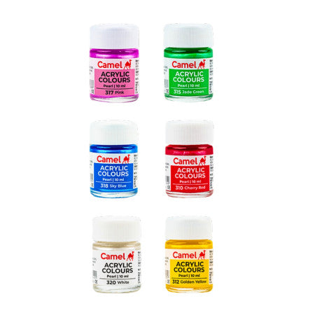 Camel Acrylic Colours 10ml - 6 Shades