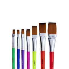 Camel Champ Lite Brushes Flat - Assorted ( Pack of 7 )