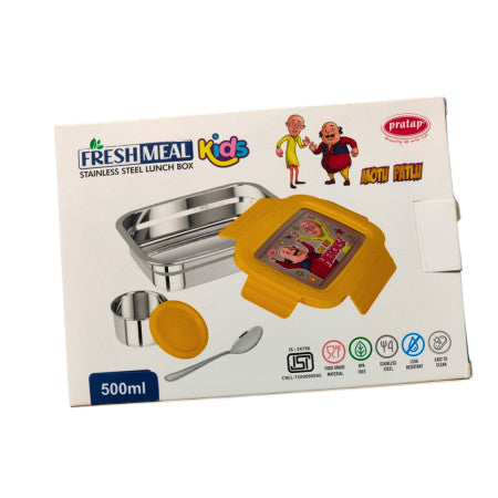 Pratap Fresh Meal Stainless Steel Lunch Box 500ml - (HL-S-23)
