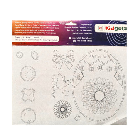 Stencil Spiral Art 18cmX18cm(1201)
