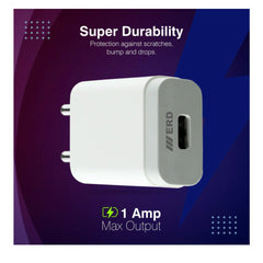 ERD USB-A Mobile Charger Adapter - 5 W (White) TC-11